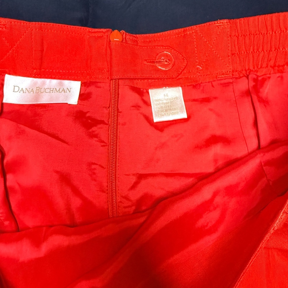 Dana Buchman Red Pencil Skirt NWT – Classic Belted Career Chic (sz 14) - Picture 4 of 7